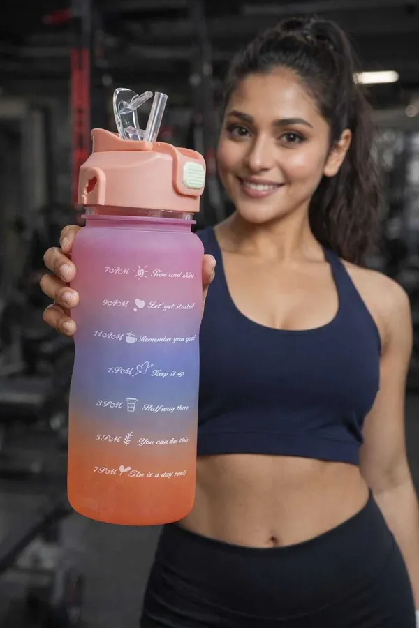 Multicolor_Motivational_Water_Bottle_2000_Ml_Plastic_Sipper_(Pack_Of_3)
