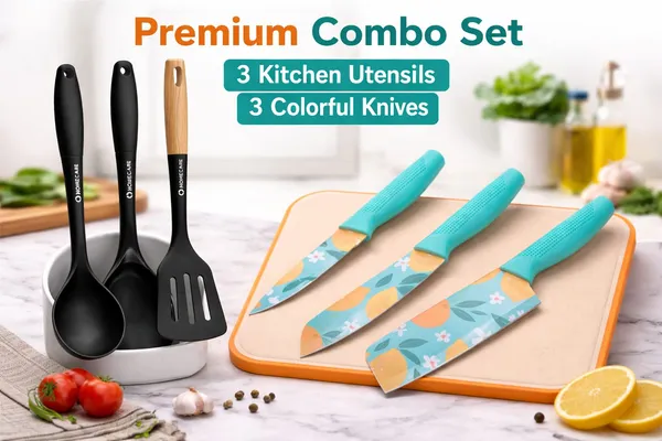 Premium_Kitchen_Combo_Set_—_3_Nylon_Utensils_+_3_Colorful_Knives_(6-Piece_Set)