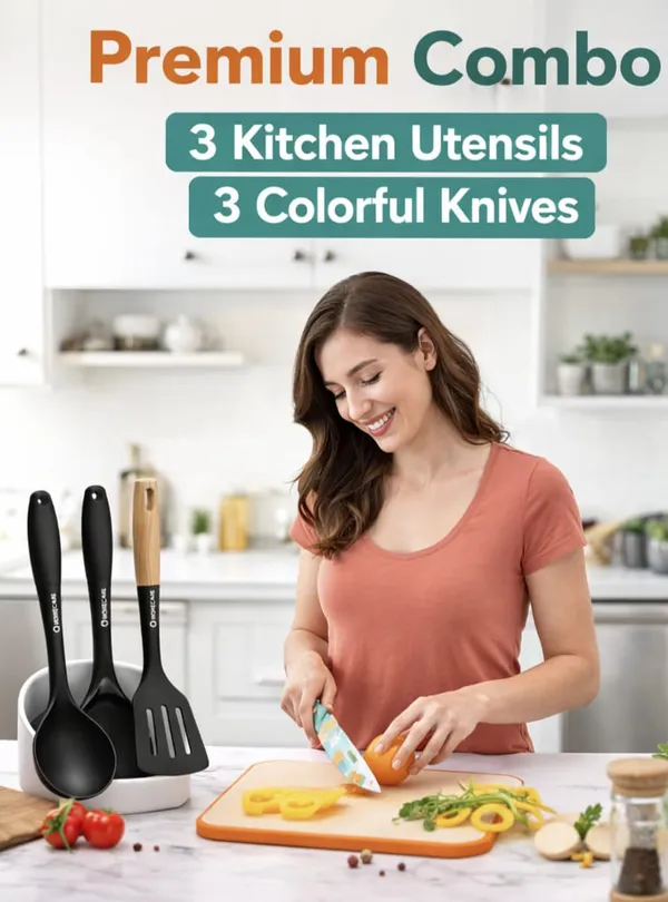 Premium_Kitchen_Combo_Set_—_3_Nylon_Utensils_+_3_Colorful_Knives_(6-Piece_Set)