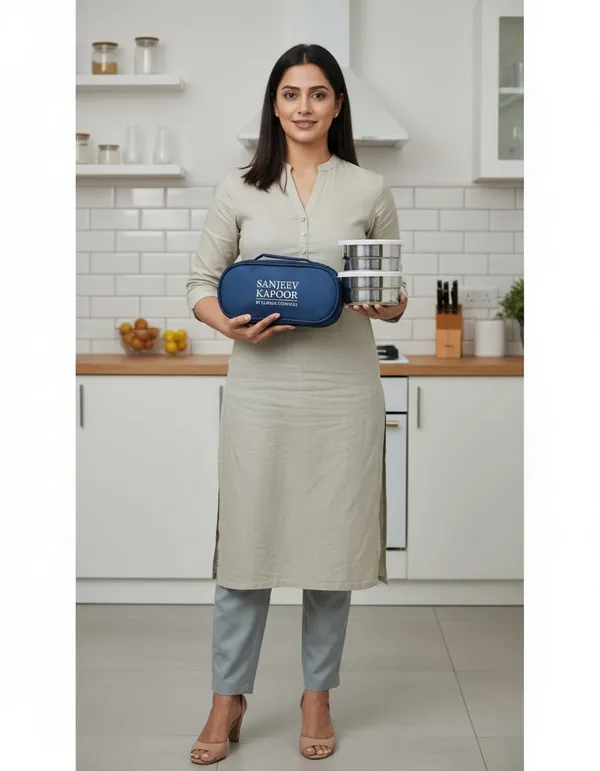 Sanjeev_Kapoor_by_Classic_Essentials_Stainless_Steel_Lunch_Box_Set_—_2_Containers_with_Insulated_Bag