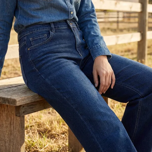 Womens_Dark_Blue_Denim_Flared_Jeans