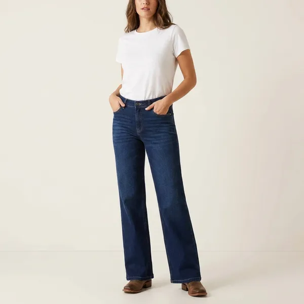 Womens_Dark_Blue_Denim_Flared_Jeans