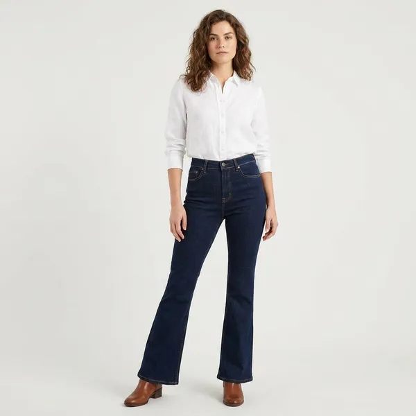 Dark_Blue_Flared_Denim_Jeans_For_Women
