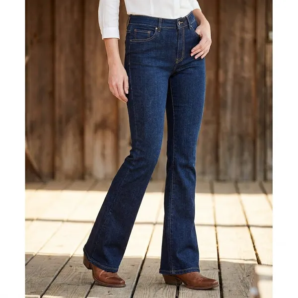 Womens_Dark_Blue_Flared_Denim_Jeans