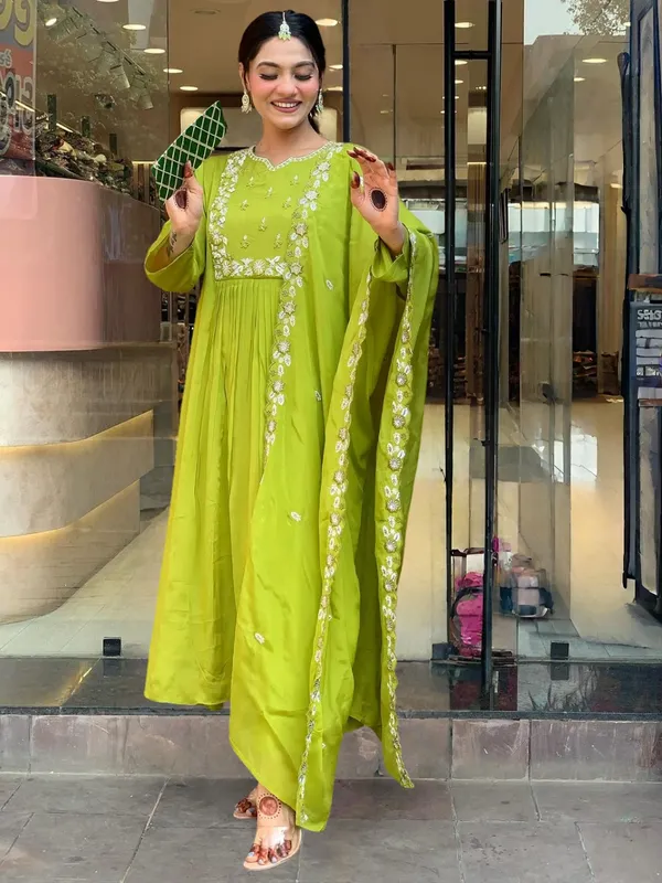 Lemon_Yellow_Embroidered_Anarkali_Suit_Set_With_Dupatta
