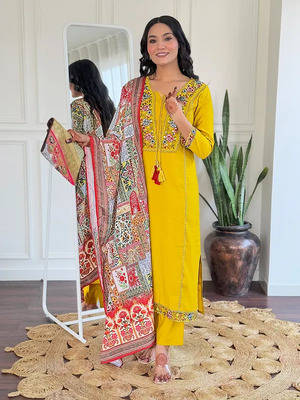 Mustard_Salwar_Suit_with_Printed_Dupatta__3