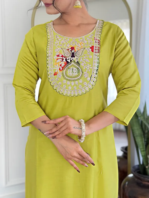 Yellow_Embroidered_Kurta_Set_with_Floral_Dupatta