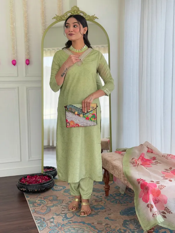 Women's_Pista_Rayon_Embroidered_Straight_Kurta_with_Rayon_Pant_And_Chanderi_Printed_Dupatta_Sets