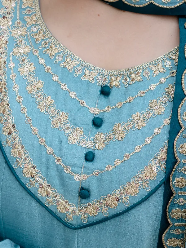 Sky_Blue_Embroidered_Anarkali_Suit_Set_With_Pant