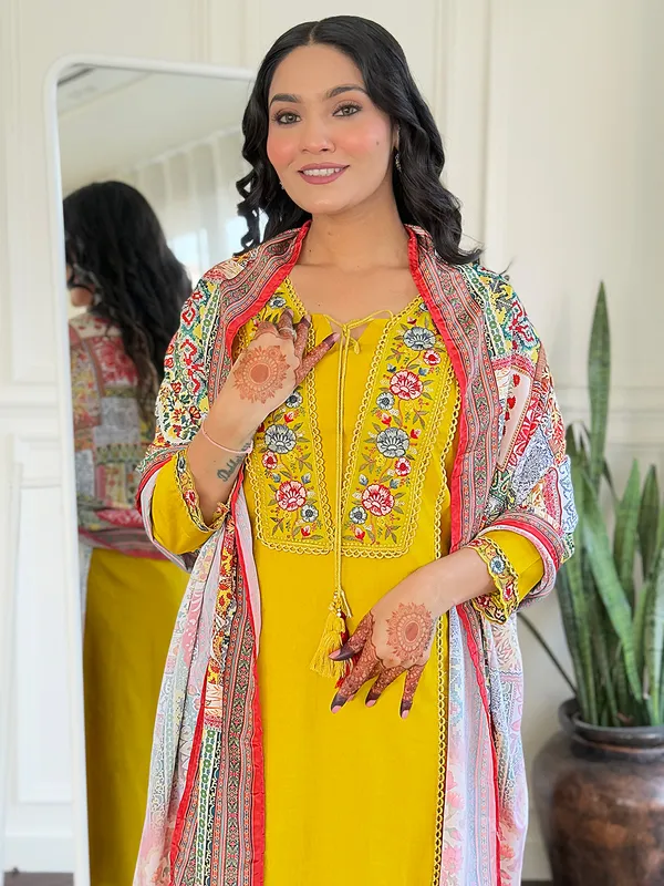 Mustard_Salwar_Suit_with_Printed_Dupatta__3