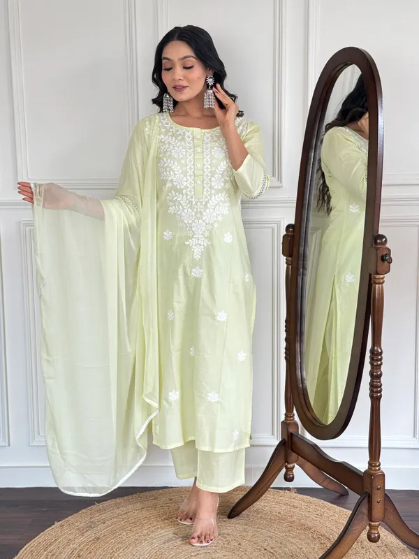 Light_Yellow_Embroidered_Kurta_Set_With_Dupatta__Elegant