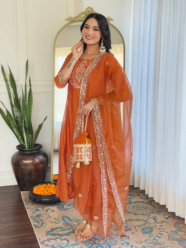 Rust_Anarkali_Kurta_Set_With_Palazzo
