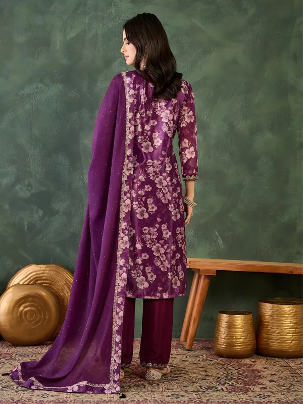 Purple_Ethnic_Kurta_Palazzo_Set_With_Floral_Border