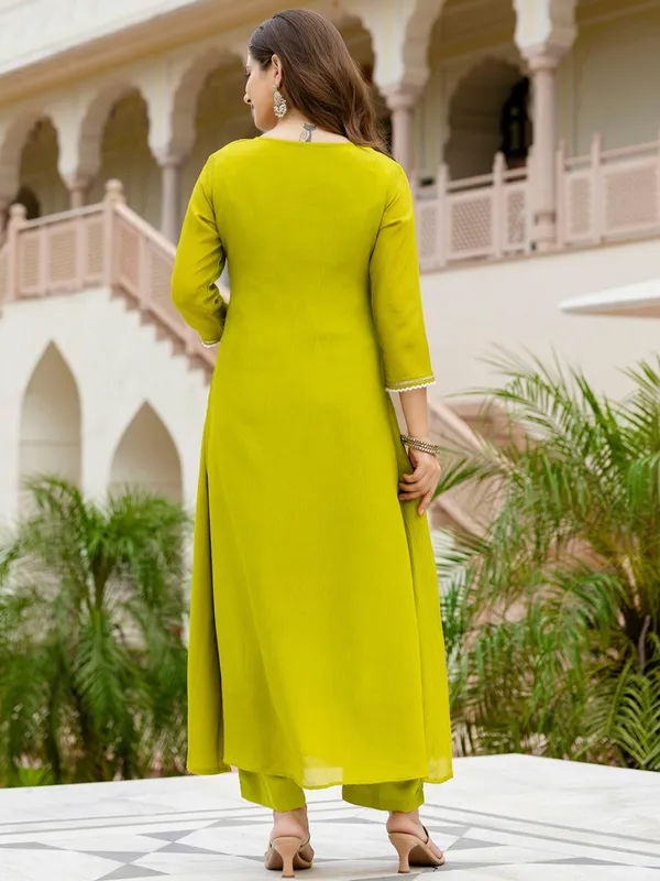 Green_Embroidered_Anarkali_Kurta_With_Pants