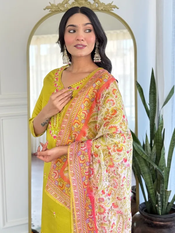 Women's_Yellow_Rayon_Embroidered_Straight_Kurta_with_Rayon_Pant_And_Taby_Printed_Dupatta_Sets