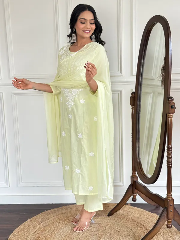 Light_Yellow_Embroidered_Kurta_Set_With_Dupatta__Elegant