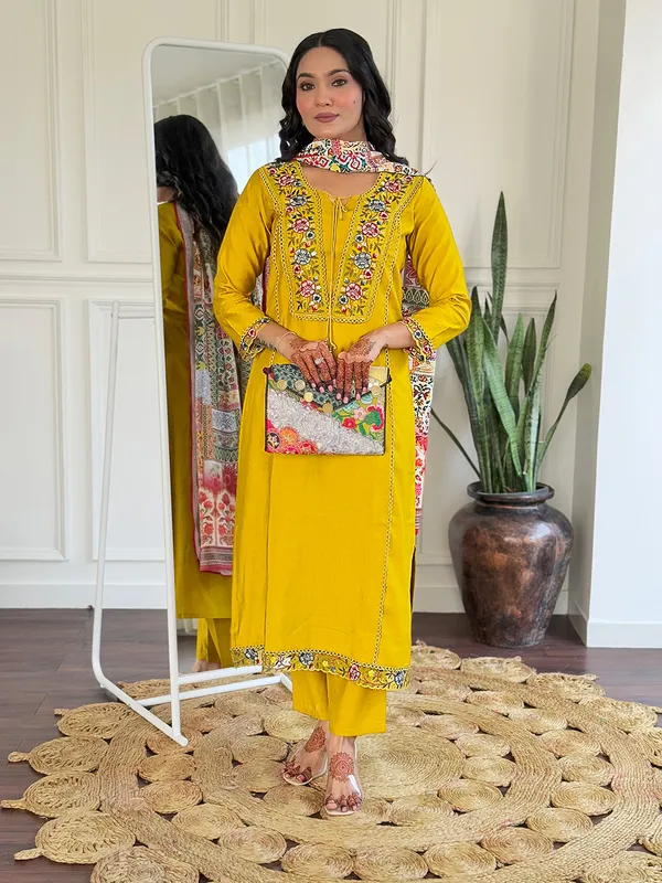 Mustard_Salwar_Suit_with_Printed_Dupatta__3