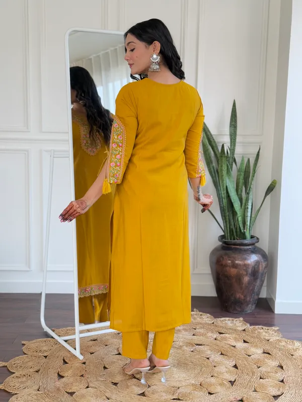 Mustard_Embroidered_Kurta_Set_With_Dupatta
