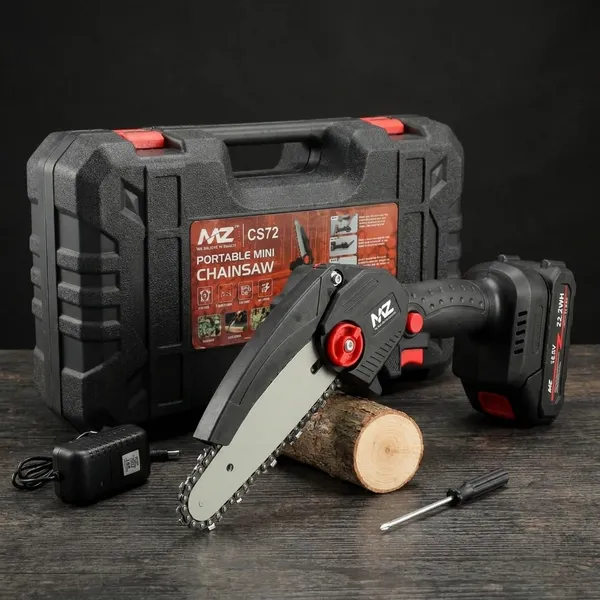 MZ_CS72_Portable_Mini_Chainsaw_-_18V_22.2Wh_Cordless_Electric_Pruning_Saw_with_Battery_and_Charger