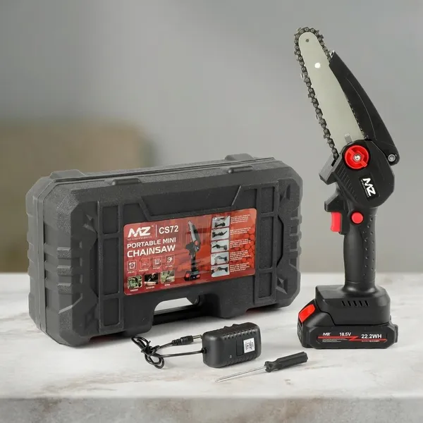 MZ_CS72_Portable_Mini_Chainsaw_-_18V_22.2Wh_Cordless_Electric_Pruning_Saw_with_Battery_and_Charger