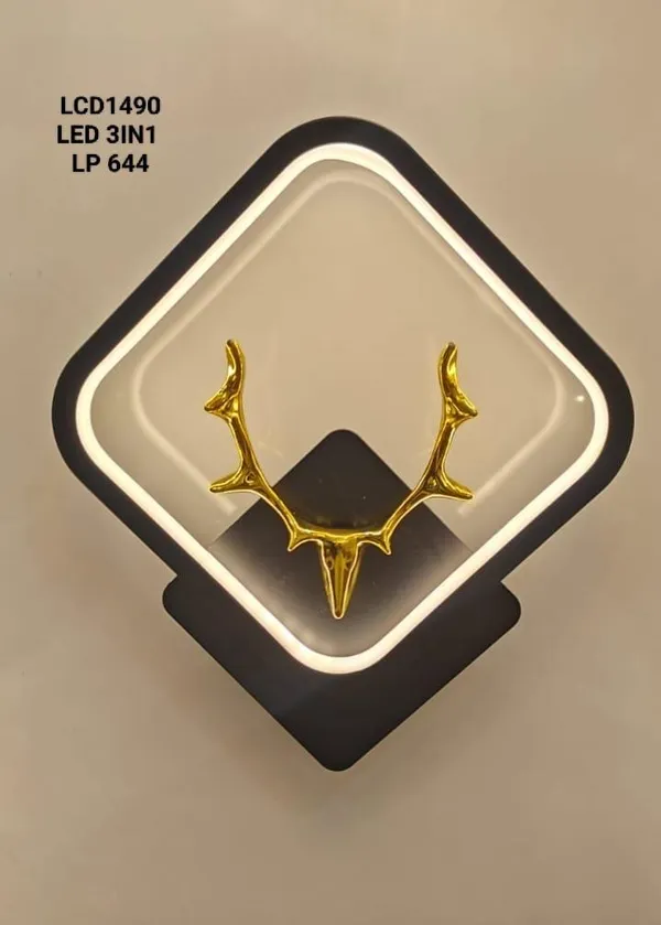 LCD1490_LED_3IN1_LP_644_Modern_Wall_Lamp_with_Decorative_Golden_Antler_Design