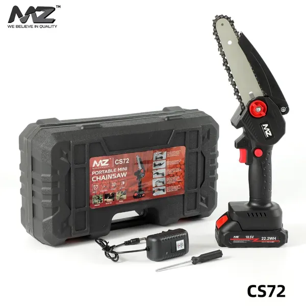 MZ_CS72_Portable_Mini_Chainsaw_-_18V_22.2Wh_Cordless_Electric_Pruning_Saw_with_Battery_and_Charger