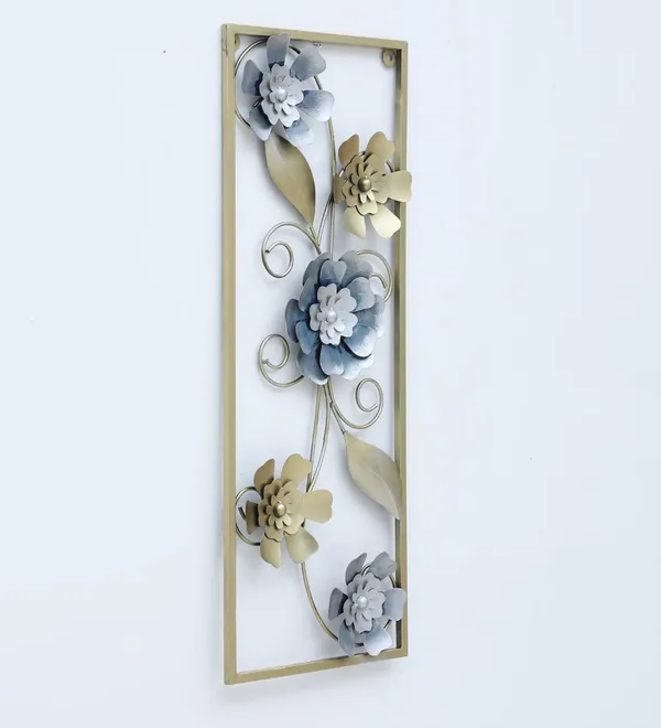 Metal_Floral_Wall_Art_Panel_-_Decorative_Frame_With_3D_Flowers