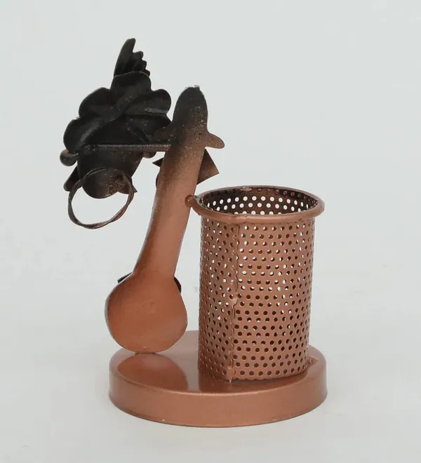 Decorative_Rajasthani_Man_Pen_Holder_With_Copper_Finish