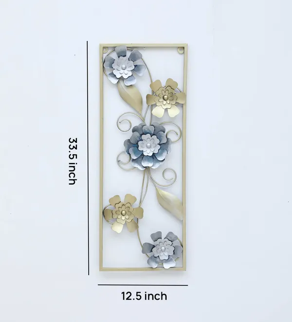 Metal_Floral_Wall_Art_Panel_-_Decorative_Frame_With_3D_Flowers
