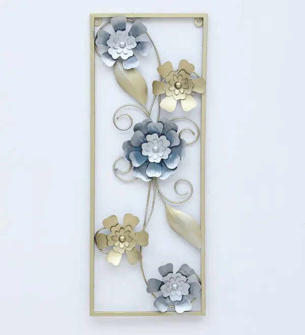 Metal_Floral_Wall_Art_Panel_-_Decorative_Frame_With_3D_Flowers