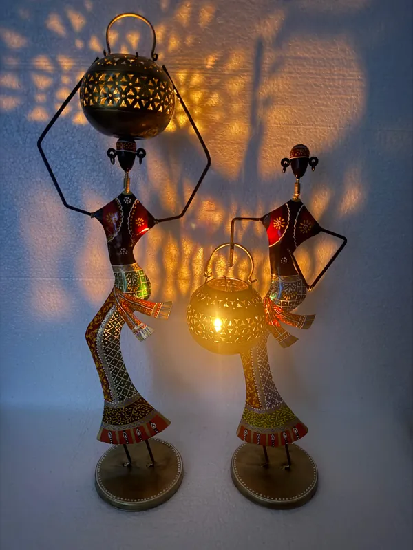 Decorative_Metal_Lady_Candle_Holders_With_Lanterns_(Set_Of_2)