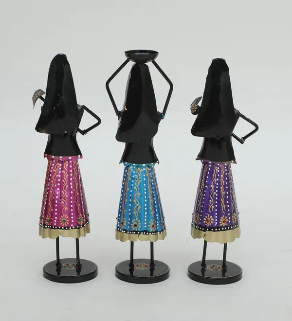 Decorative_Metal_Figurines_Set_Of_3_-_Traditional_Women_Carrying_Pots