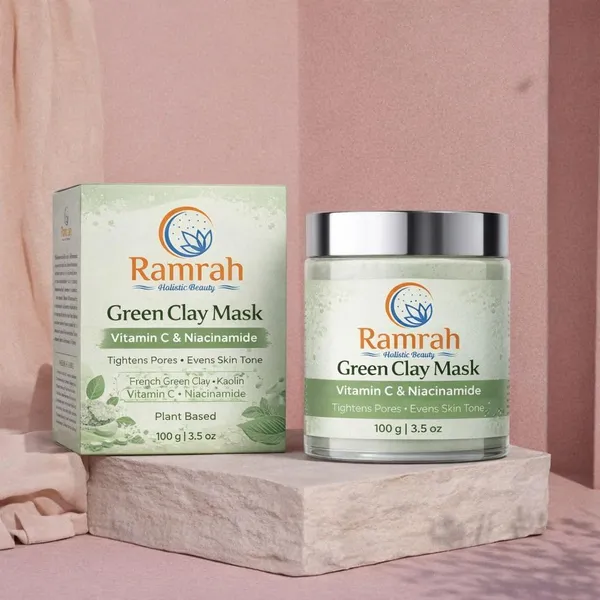 Green_Clay_Face_Face_Mask_Pore_Refining_Oil_Control_French_Green_Clay_Kaolin_Clay_Vitamin_C_Niacinamide_Neem_Centella_Asiatica_Skin_Brightening_Detox_Care_100_G