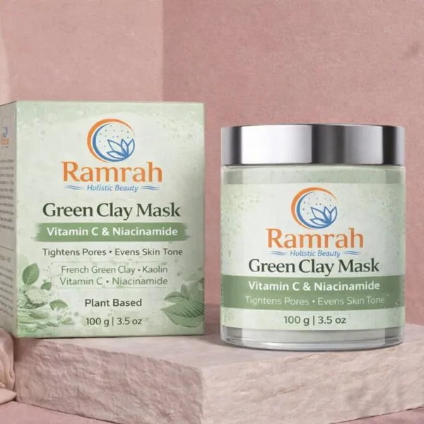 Ramrah_Green_Clay_Face_Mask_With_Vitamin_C_Niacinamide_Pore_Refining_Brightening_Face_Face_Mask