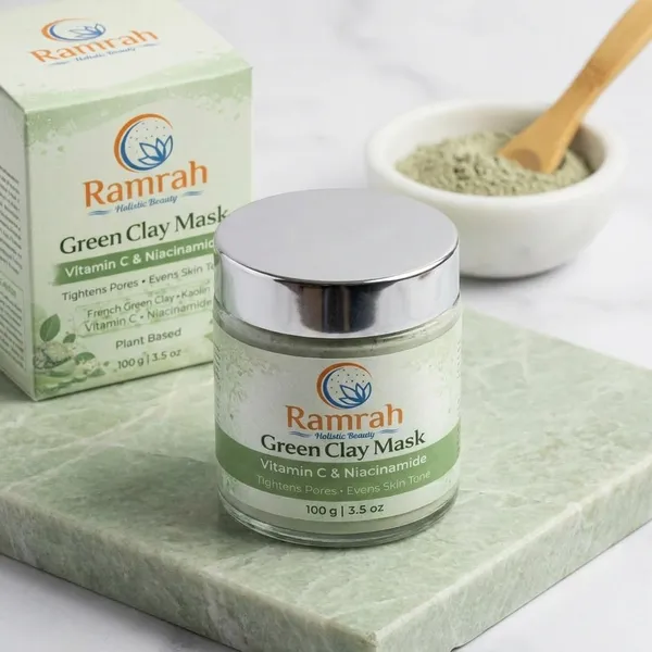 Green_Clay_Face_Face_Mask_Pore_Refining_Oil_Control_French_Green_Clay_Kaolin_Clay_Vitamin_C_Niacinamide_Neem_Centella_Asiatica_Skin_Brightening_Detox_Care_100_G