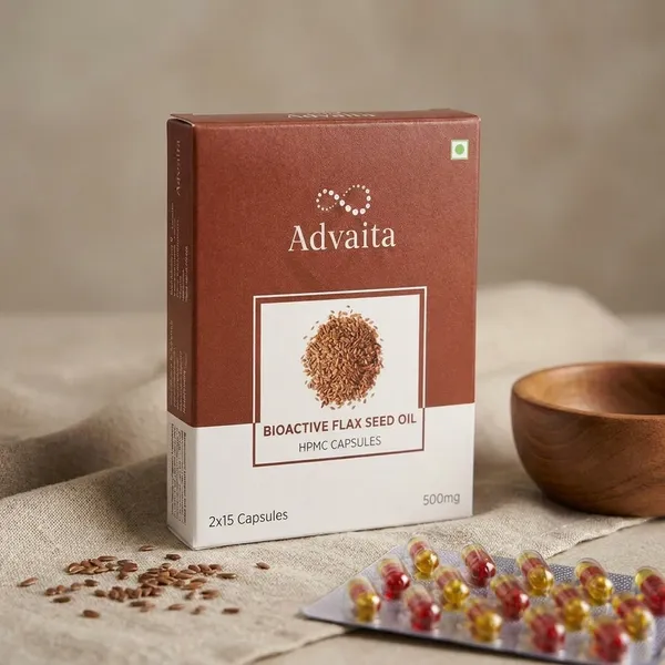 Advaita_Bioactive_Flax_Seed_Oil_Capsules_Omega_3_Nutrition_Heart_Wellness_Flax_Seed_Oil_500_Mg_Omega_3_Ala_Plant_Based_Hpmc_Skin_Joint_Support_2X15_Veg_Capsules