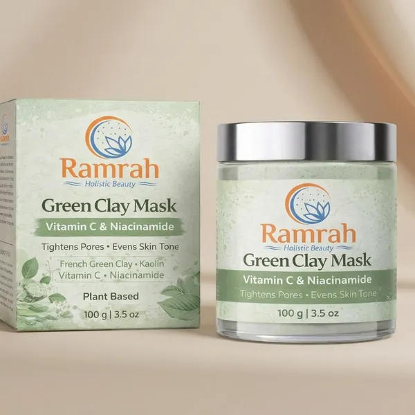 Ramrah_Green_Clay_Face_Mask_With_Vitamin_C_Niacinamide_Pore_Refining_Brightening_Face_Face_Mask