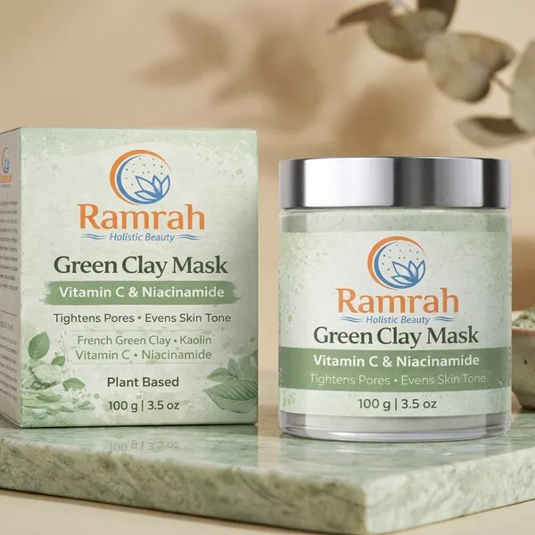 Ramrah_Green_Clay_Face_Mask_With_Vitamin_C_Niacinamide_Pore_Refining_Brightening_Face_Face_Mask