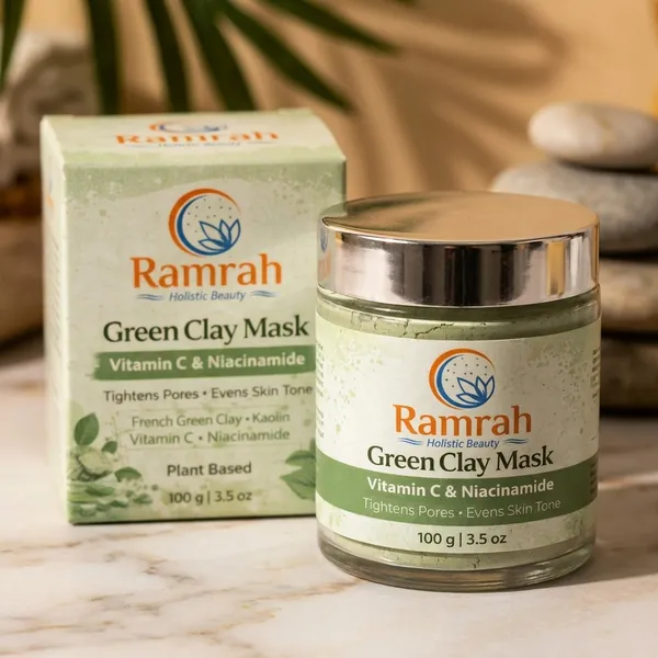 Ramrah_Green_Clay_Face_Mask_With_Vitamin_C_Niacinamide_Pore_Refining_Brightening_Face_Face_Mask