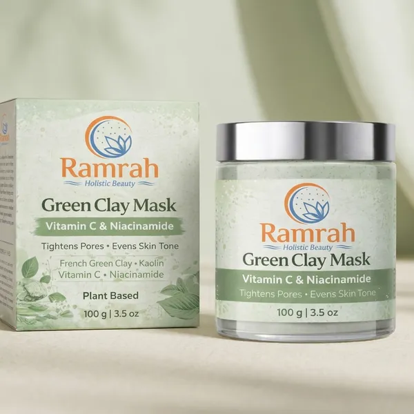 Ramrah_Green_Clay_Face_Mask_With_Vitamin_C_Niacinamide_Pore_Refining_Brightening_Face_Face_Mask