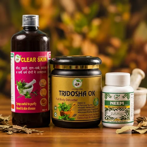 Skin_Allergy_&_Disease_-_Ayurvedic_Combo_-_Clear_Skin_Syrup,_Neem_Tablets_&_Tridosha_Ok_Full_Body_Detoxifier_Pack_Of_3