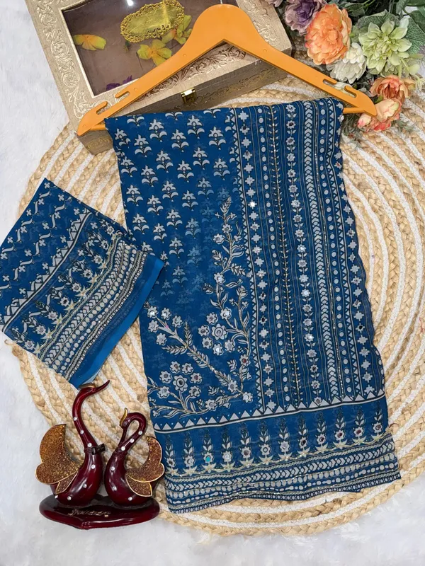 Havy_Soft_Fox_Georgette_Fabric_With_Beutiful_Prints_With_Beautiful_katdana_and_real_mirror_work