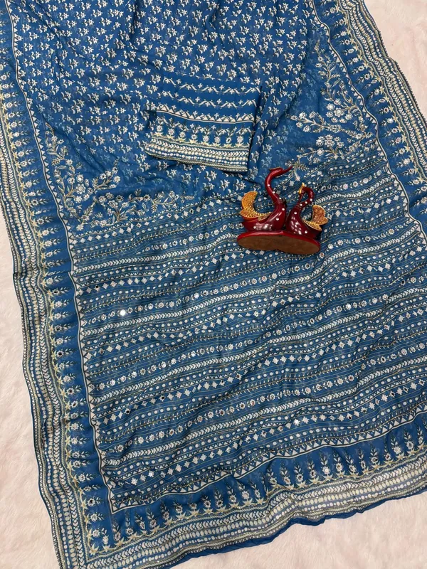 Havy_Soft_Fox_Georgette_Fabric_With_Beutiful_Prints_With_Beautiful_katdana_and_real_mirror_work