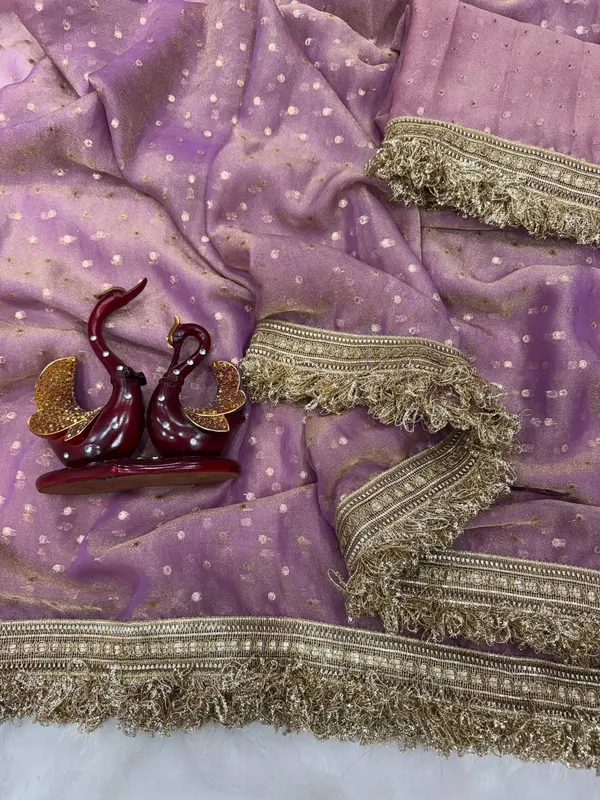 N*C_Moss__Fabric_With_Beautiful__Jari_butti__all_over__Saree_With_Rich_elegant_lace_on_either_side