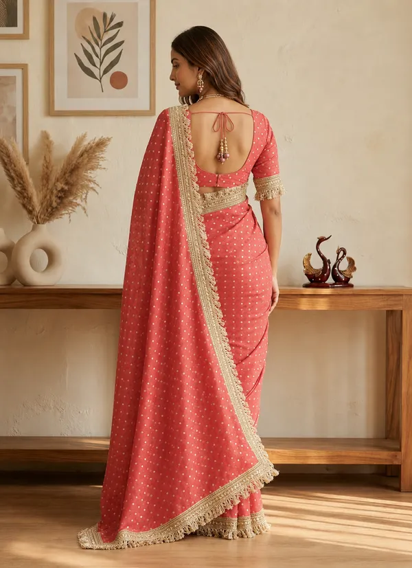 N*C_Moss__Fabric_With_Beautiful__Jari_butti__all_over__Saree_With_Rich_elegant_lace_on_either_side