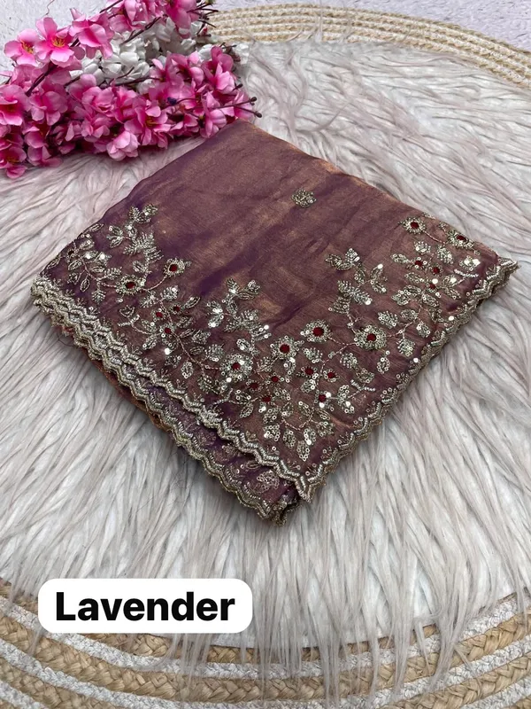 Brown_And_Lavender_Pure_Fandy_Chiffon_Sarees_With_Amazing_3_Mm_C_Pallu_Sequence_Work