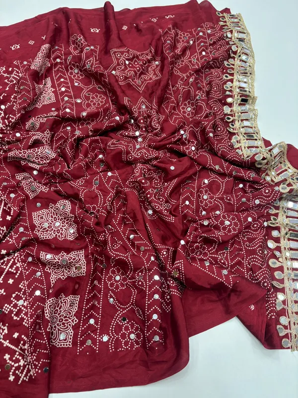 Pure_Satin_silk_saree_with_Unique_printed_Sarees_With_designer_Real_Mirror_Work_Saree