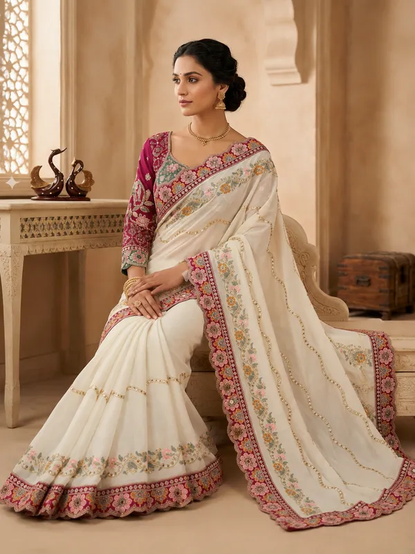 Pure_Soft_Rangoli_Silk_Fabric__With_Beautiful_Sequance_and_dori_Embroidery_Work_with_Real_Mirror