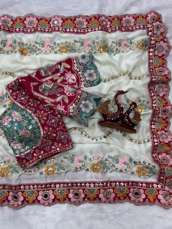 Pure_Soft_Rangoli_Silk_Fabric__With_Beautiful_Sequance_and_dori_Embroidery_Work_with_Real_Mirror