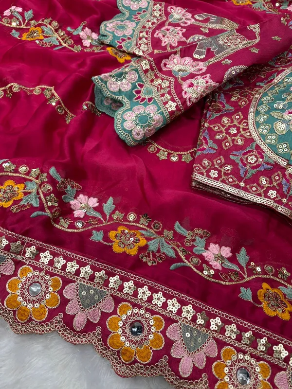 Pure_Soft_Rangoli_Silk_Fabric__With_Beautiful_Sequance_and_dori_Embroidery_Work_with_Real_Mirror